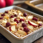 High-Fiber Apple-Cranberry Baked Oats