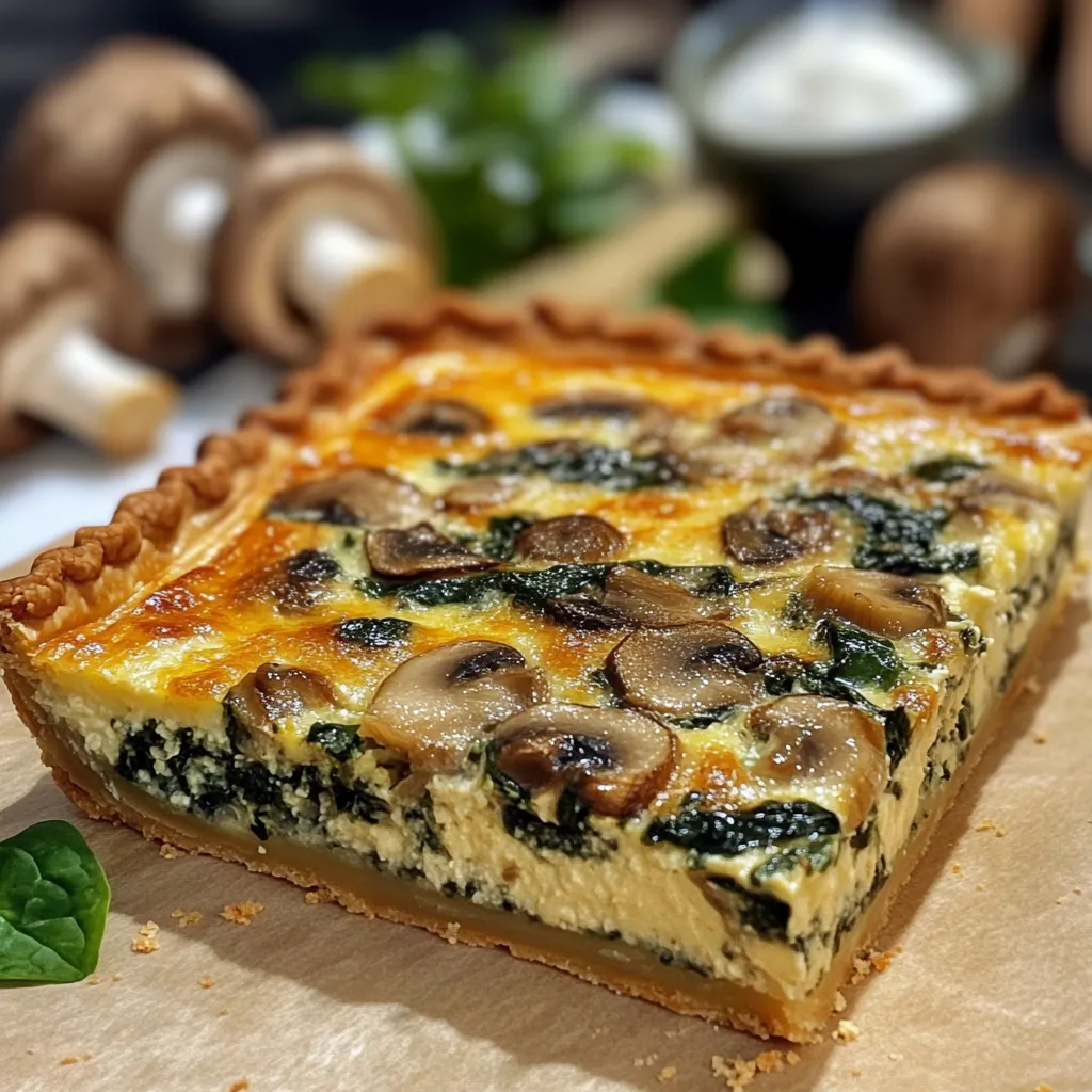Spinach & Mushroom Quiche