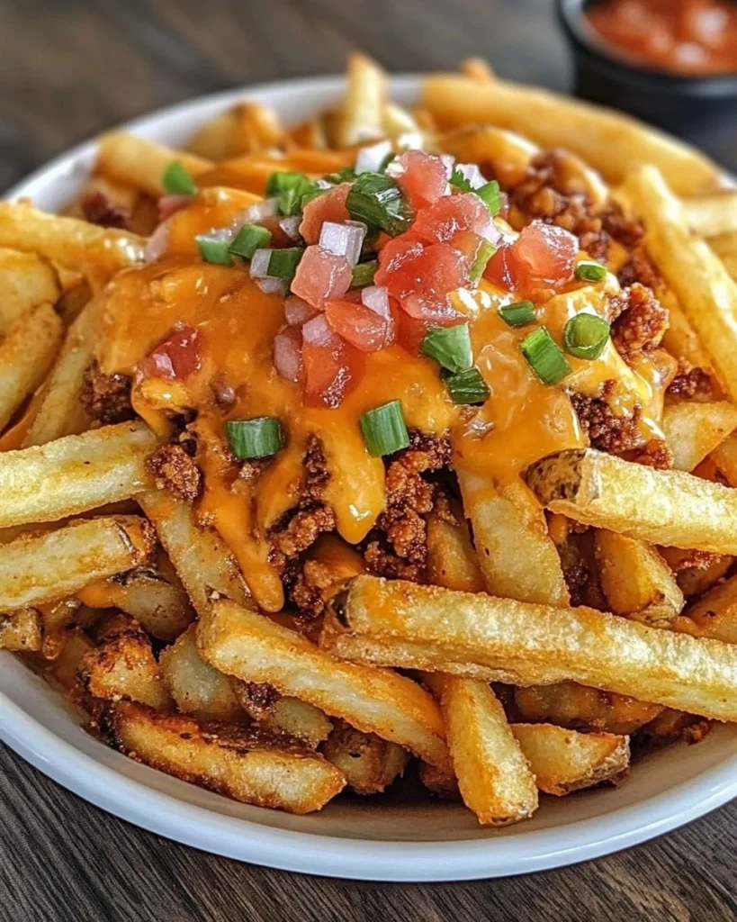 Delicious Taco Bell Nacho Fries topped with cheese and spices