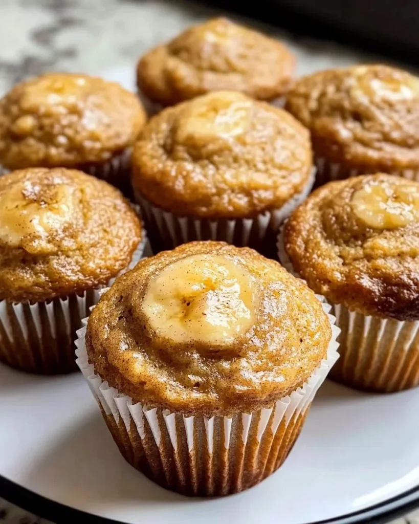 Delicious easy banana muffins fresh out of the oven in 30 minutes.