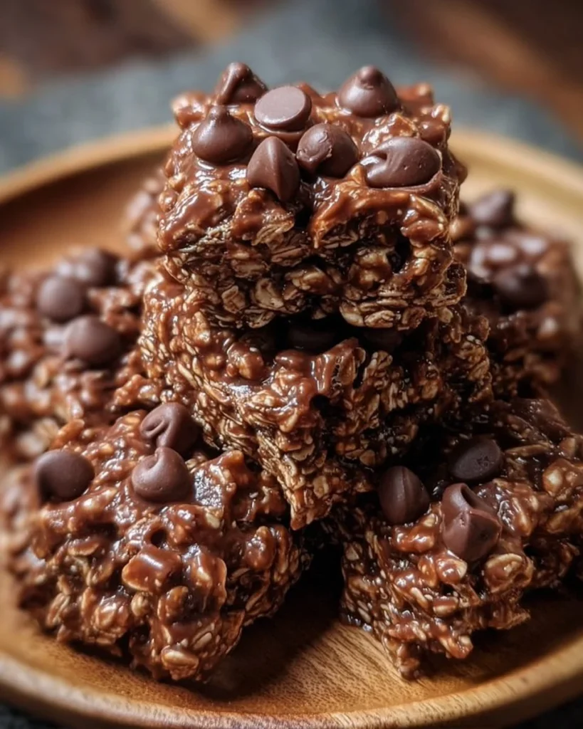 No-bake chocolate chia oat clusters in a bowl, healthy snack option
