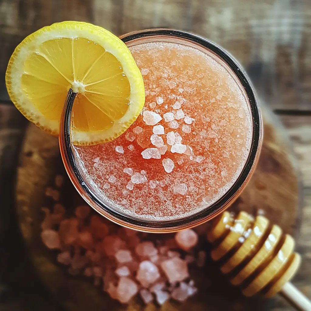 pink salt trick recipe drink with lemon and honey