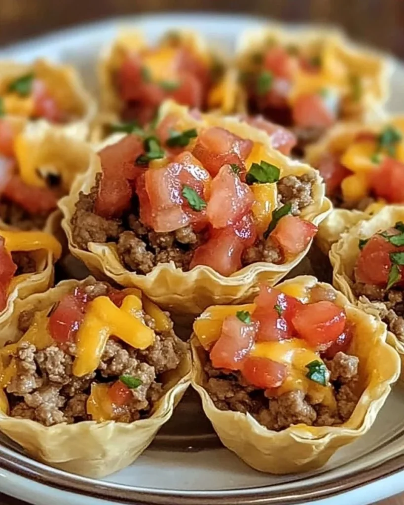 Delicious Taco Ranch Bites appetizer served with dipping sauce.