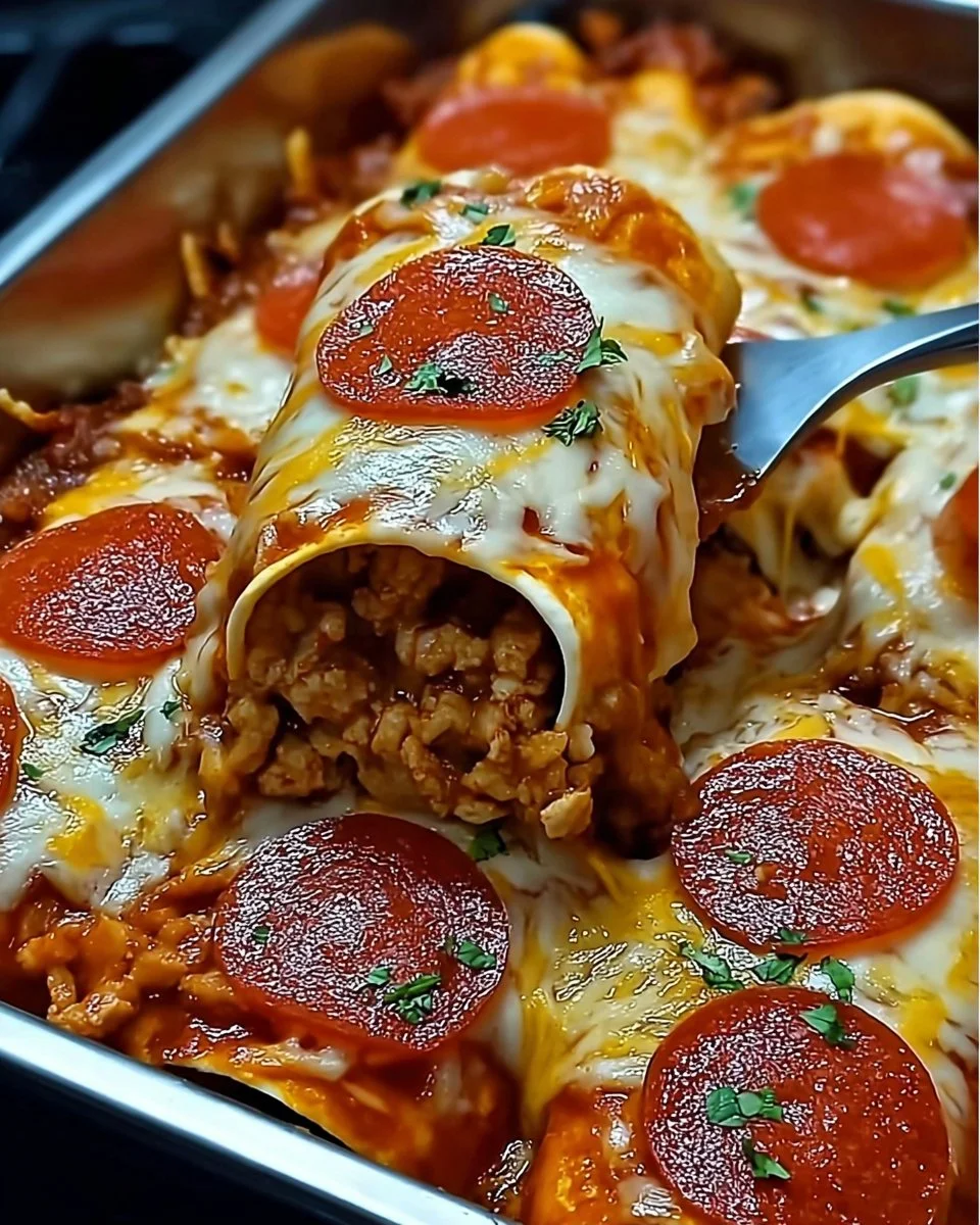 Delicious Cheese Chicken Enchiladas topped with cheese and herbs