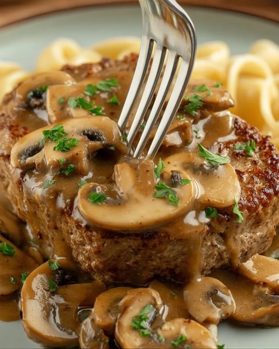 Delicious slow cooker cube steak served with mashed potatoes and gravy